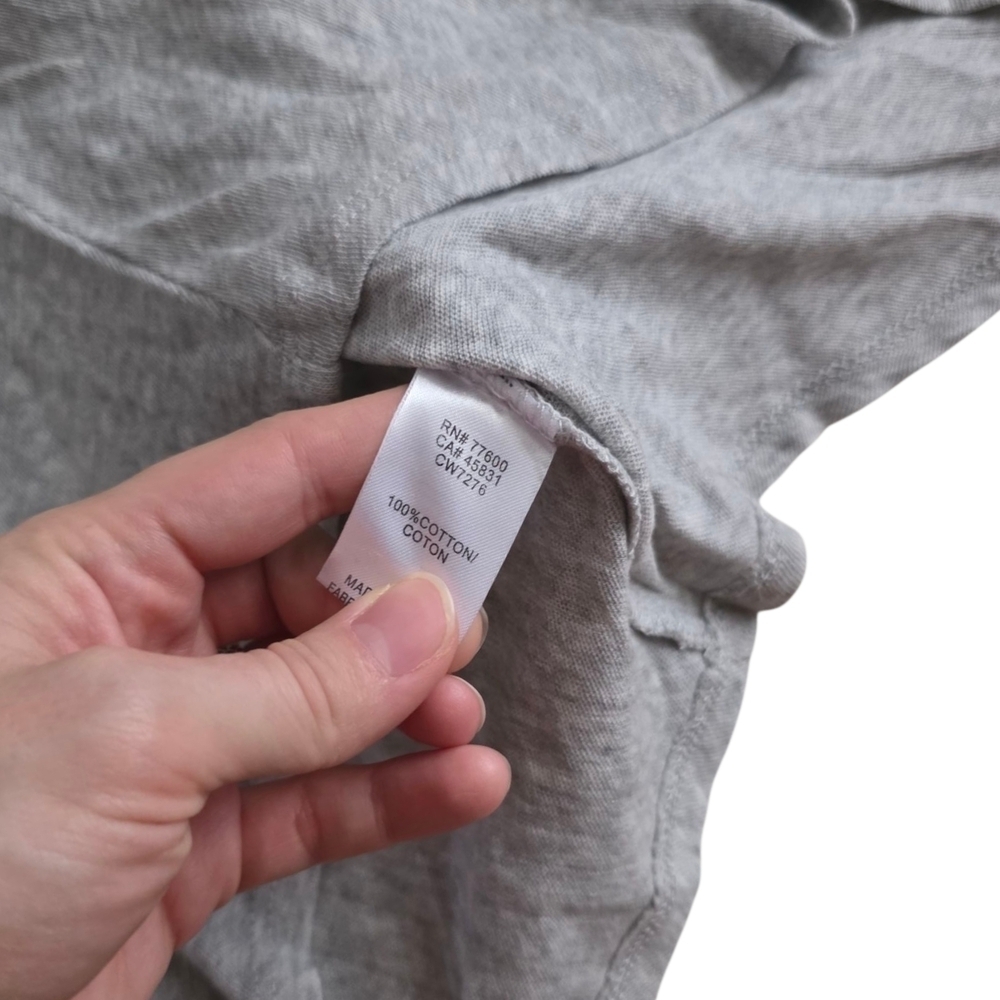 Chaser Light Gray Racerback Rounded Hem Cotton Tank Top S - Picture 4 of 4